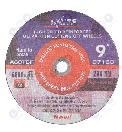 Tarcza korundowa do cięcia metalu, stali UNITE 230x 2 x 22,23mm