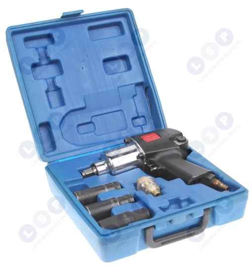 Klucz udarowy pneumatyczny 1” 570Nm 1” z nasadkami 17, 19, 21mm