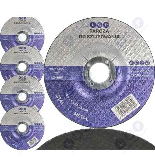 Tarcza tarcze do szlifowania metalu 125 STALI NIERDZEWNEJ INOX 5 sztuk