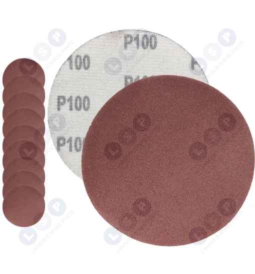 Papier ścierny krążki na rzep 125 mm do szlifierki kątowej P100 10szt.