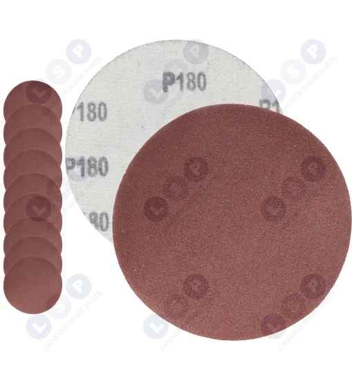 Papier ścierny krążki na rzep 125 mm do szlifierki kątowej P180 10szt.