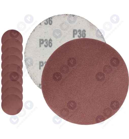 Papier ścierny krążki na rzep 125 mm do szlifierki kątowej P36 10szt.