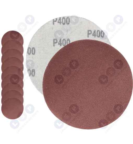 Papier ścierny krążki na rzep 125 mm do szlifierki kątowej P400 10szt.