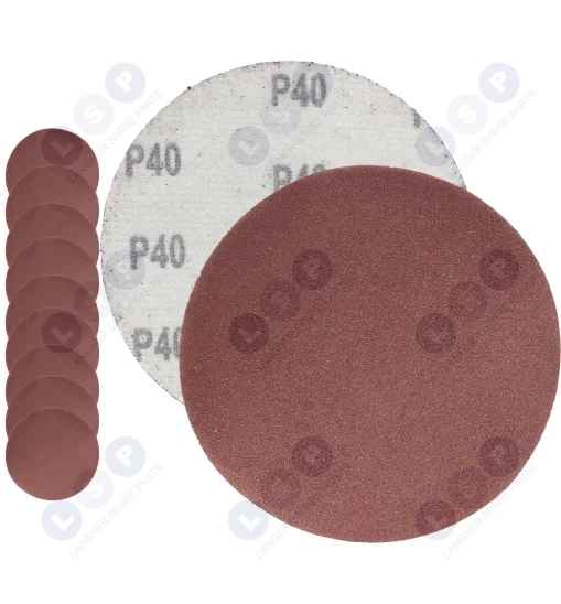 Papier ścierny krążki na rzep 125 mm do szlifierki kątowej P40 10szt.
