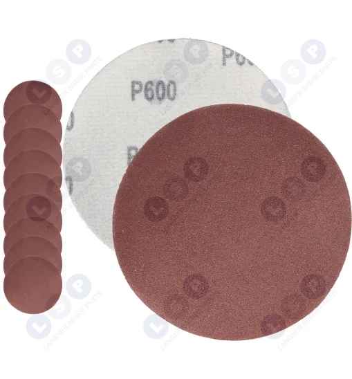 Papier ścierny krążki na rzep 125 mm do szlifierki kątowej P600 10szt.