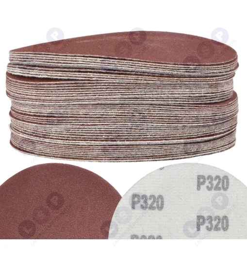 Papier ścierny krążki na rzep 125 mm do szlifierki kątowej P320 50szt.