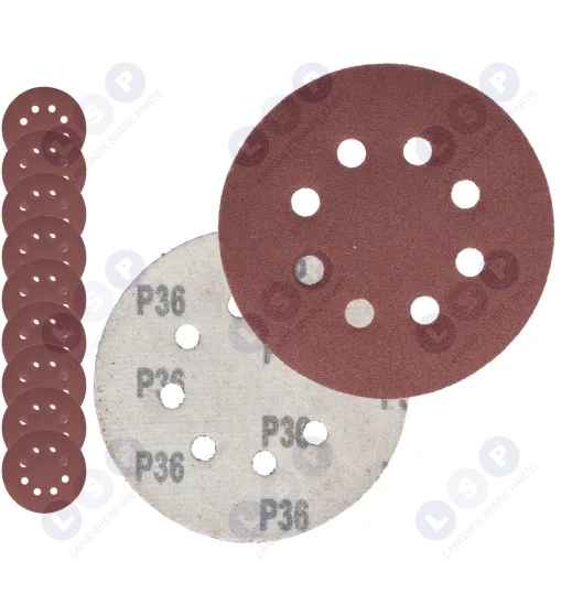 Papier ścierny na rzep do szlifierki oscylacyjnej 125 MM P36 10 szt.