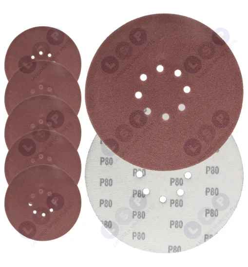 Papier ścierny 225 mm na rzep do żyrafy P80 z otworami 5 szt.