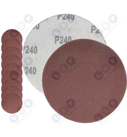 Papier ścierny krążki na rzep 125 mm do szlifierki kątowej P240 10szt.