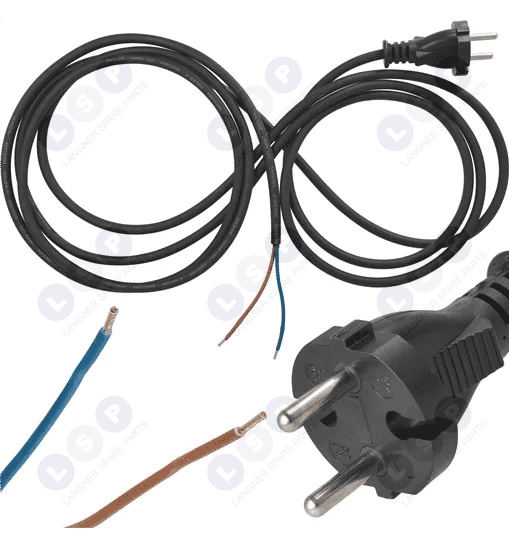 Przewód zasilający z wtyczką kabel 3.5 metra 2 x 1 MM H05RR-F
