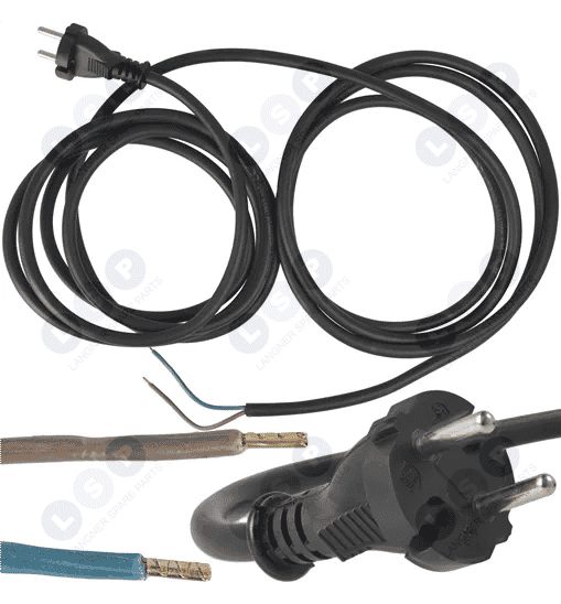 Przewód zasilający z wtyczką kabel 4.5 metra 2 x 1.5 MM H07RN-F