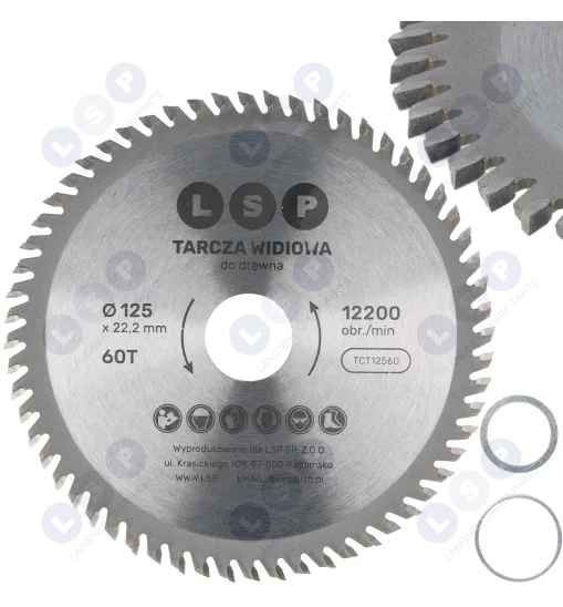 Tarcza widiowa do cięcia drewna piła 125 MM x 22,2 60T węglik widia