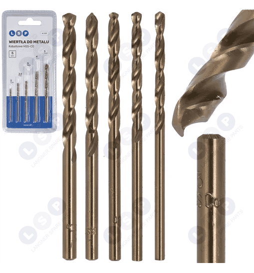 Wiertło do stali metalu HSS zestaw wierteł 2 - 5 MM 5sztuk
