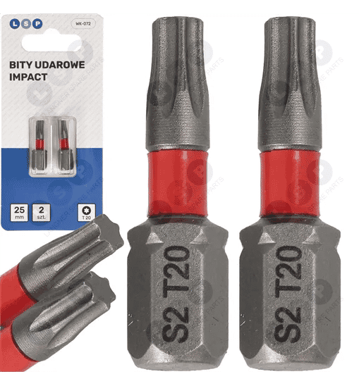 Bit udarowy TORX T20 25 MM LSP IMPACT zestaw bitów 2 SZTUKI