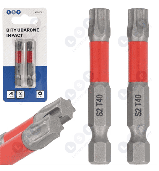 Bit udarowy TORX T40 50 MM LSP IMPACT zestaw bitów 2 SZTUKI