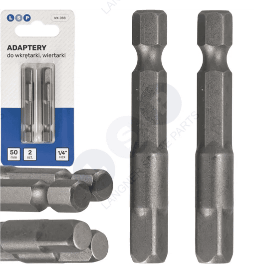 Adapter do wkrętarki 1/4 x 1/4 50 mm stal Cr-V