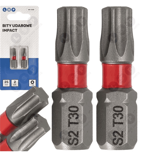 Bit udarowy TORX T30 25 MM LSP IMPACT zestaw bitów 2 SZTUKI