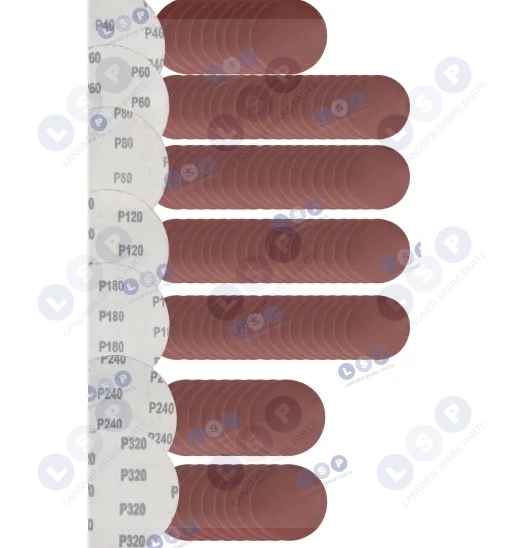 Krążek papier ścierny na rzep do szlifierki wiertarki P40-P320 zestaw