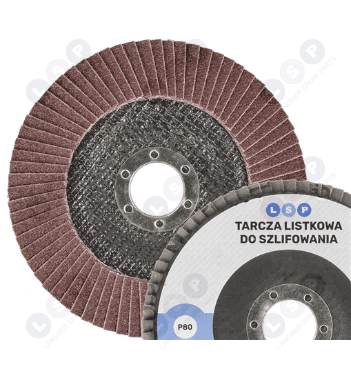Tarcza lamelkowa listkowa 125 lamelki do szlifowania P80 T27