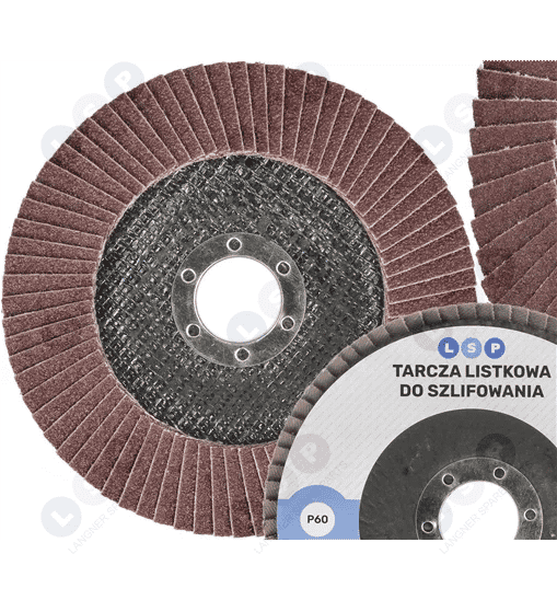 Tarcza lamelkowa listkowa 125 lamelki do szlifowania P60 T27