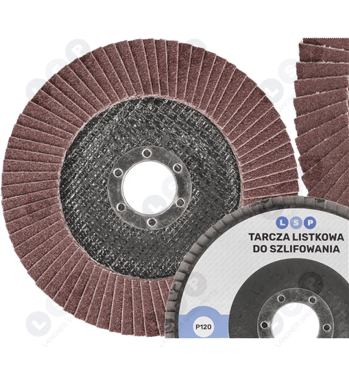 Tarcza lamelkowa listkowa 125 lamelki do szlifowania P120 T27