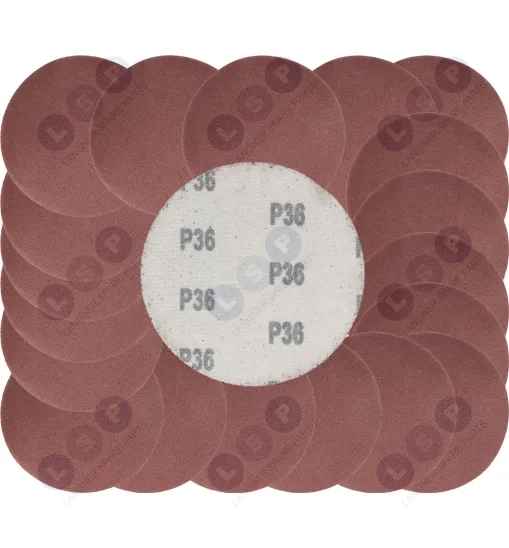 Papier ścierny krążki na rzep 125 mm do szlifierki kątowej P36 20szt.