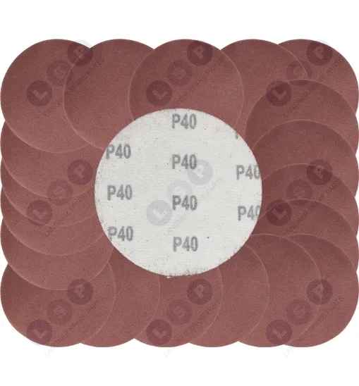 Papier ścierny krążki na rzep 125 mm do szlifierki kątowej P40 20szt.