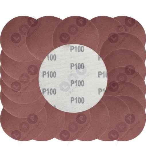 Papier ścierny krążki na rzep 125 mm do szlifierki kątowej P100 20szt.