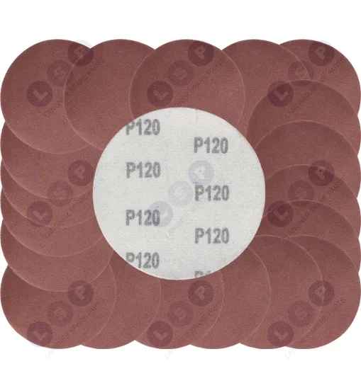 Papier ścierny krążki na rzep 125 mm do szlifierki kątowej P120 20szt.