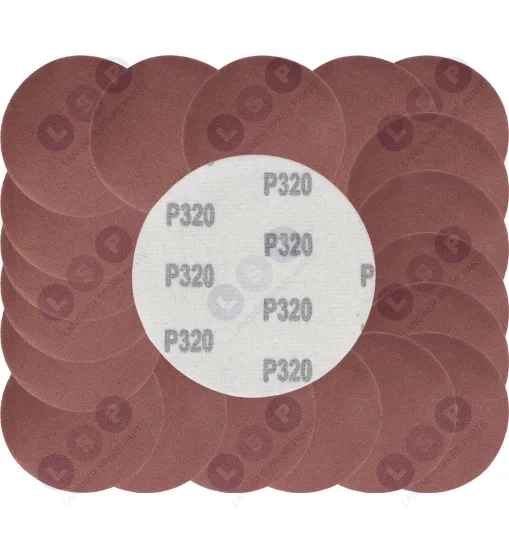 Papier ścierny krążki na rzep 125 mm do szlifierki kątowej P320 20szt.