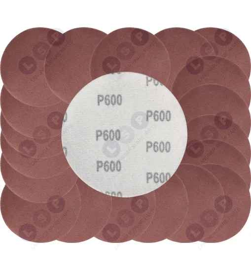 Papier ścierny krążki na rzep 125 mm do szlifierki kątowej P600 20szt.