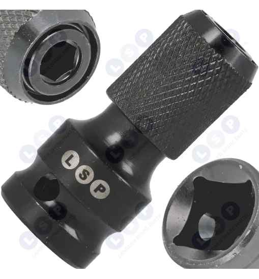 Adapter udarowy przedłużka z 1/2 na 1/4 hex do bitów do wiertarki
