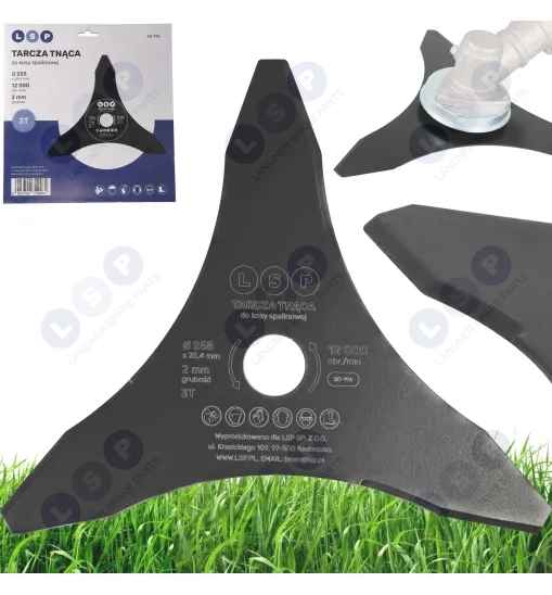 Nóż do kosy spalinowej 255 tarcza tnąca gruby 2 MM uniwersalna