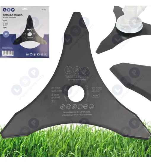 Tarcza tnąca nóż 3T trójząb do kosy spalinowej 3MM 255 do NAC STIHL