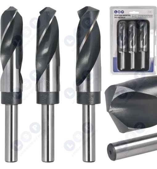 Wiertła do metalu stali HSS4241 22-25 3 el. Zestaw wierteł Split Point