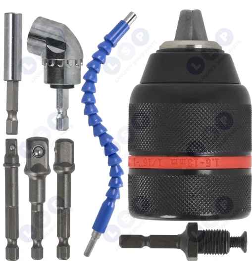 Uchwyt do wiertarki 1/2 główka futerko do wkrętarki 13mm + adapter 1/4