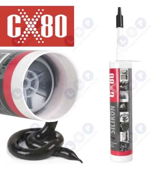 Silikon wysokotemperaturowy czarny 310ml do pił kos kosiarek traktorków CX80