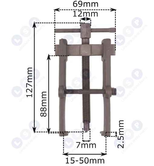 Ściągacz do łożysk 15-50x88mm 2-ramienny sworzni ramion wycieraczek klem alternator