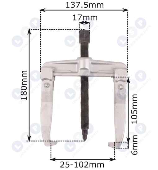 Ściągacz do łożysk 25-102x105mm 2-ramienny sworzni ramion wycieraczek klem alternator