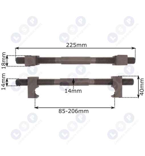 Ściągacz ściągacze do sprężyn McPerson 206mm 14mm 2szt. Ścisk ściski