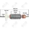 Wirnik szlifierka BOSCH GWS 14-125 CI CIE 1400 1 604 010 A90 magnes zestaw