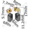 Szczotki węglowe do elektronarzędzi 6x9x11.2 mm uniwersalne