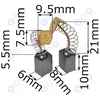 Szczotki węglowe 6x8x10 mm do SKILL RYOBI EINHELL PARKSIDE