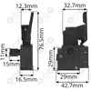Wyłącznik do wiertarki Black Decker 4(4)A 250V~5E4 59-CD420