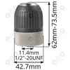 Uchwyt wiertarski futerko 1/2 i adapter SDS PLUS