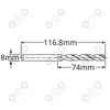 Wiertło kobaltowe do metalu 8 mm HSS-E HSSco5 M35