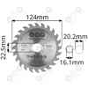 Tarcza widiowa piła do cięcia drewna do szlifierki 125MM 24T