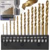 Zestaw wierteł wiertło HSS HEX 1/4 do metalu 1.5 - 6.5 mm 13szt.