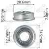 Łożysko do koła kosiarki spalinowej 12.7mm x 28.6mm uniwersalne 16szt
