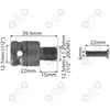Adapter do zakrętarki kwadrat na gwint 1/2" 20 UNF klucza udarowego